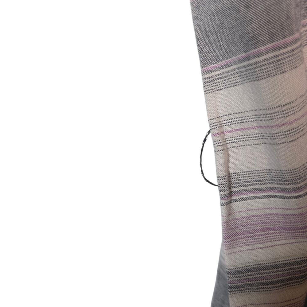 Woolrich Women's Sleeveless Shift Dress L Purple Gray Striped Cotton - Picture 4 of 7